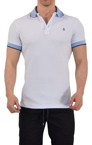 Playeras Polo John Leopard Ajuste Muscle Fit Muy Comoda Full