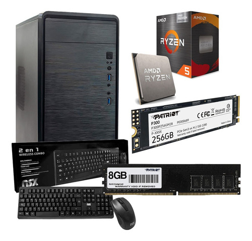 Pc Gamer Ryzen 5600g 8gb Disco Ssd 256gb Mother Asus