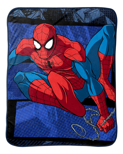 Marvel Spiderman Burst - Manta De Peluche  43 7 X 59 8 Pulga