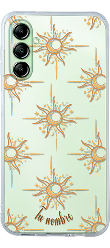 Funda Para Galaxy  Eclipse Sol Luna Astros Con Tu Nombre