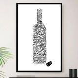 Quadro Cozinha Vinho Area Gourmet Decorativo A3 35x45cm