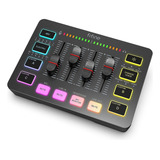 Mixer Ampligame Fifine Sc3 2 Saídas/3 Entradas/usb-c/4