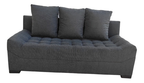 Sillon Sofa 3 Cuerpos Con Costuras Estéticas Sin Apoyabrazo 