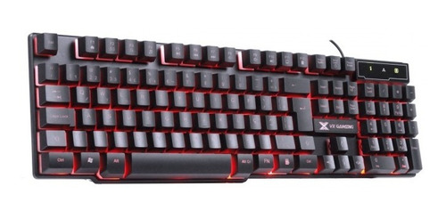 Teclado Gamer Vx Hydra Led Vermelho 107 Teclas+12 Multimidia