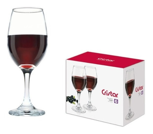 Copas De Vino 386ml Cristar (set De 6)