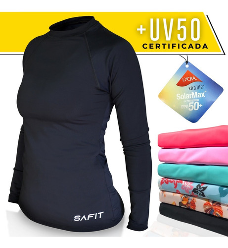 Remera Filtro Uv50 Mujer Cloro Friendly® Proteccion Solar