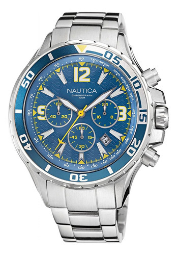 Reloj Hombre Nautica Dos Pulsos Azul Acero Napnss219