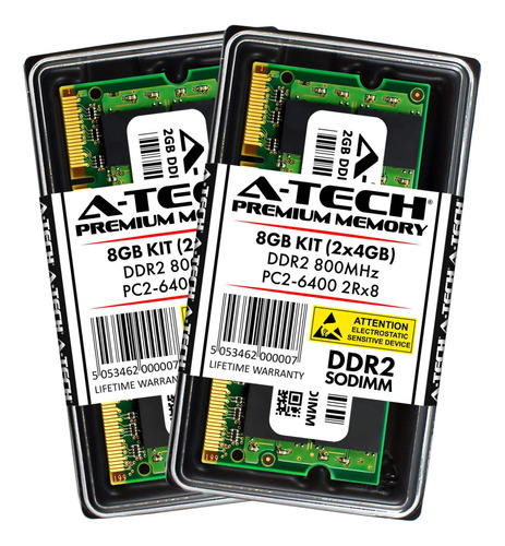 Kit A-tech 8 Gb (2 X 4 Gb) Ram Máxima Dell Inspiron 1440, Hd