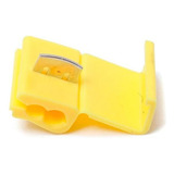 100pçs Conector Derivação Emenda Cabos Fios Amarelo 4 A 6mm