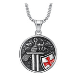 Dije Medalla Caballero Templario Acero Inoxidable Unisex Q75