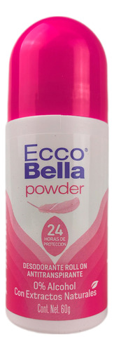 Desodorante Roll On Powder Ecco Bella, 60 G