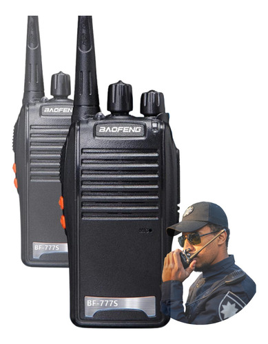 Kit Par 2 Radio Baofeng 777s Walk Talk Comunicador 16 Canais