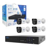 Kit Dvr 4 Câmeras Multi Hd 720p 1mp Noturna Externa 4 Canais