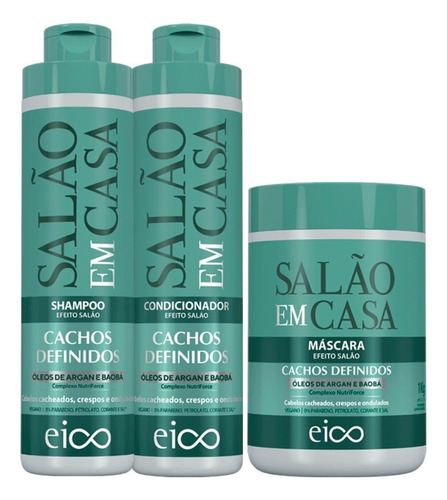 Kit Eico Cachos Definidos Sh+cond+másc 800ml/750ml/1kg