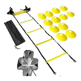 Kit De Futbol Para Velocidad (escalera,lentejas,paracaidas)