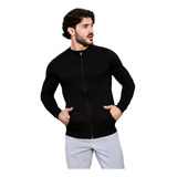 Blusa De Frio Masculina Com Zíper E Bolso