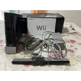 Nintendo Wii Black Piano Completo + Acessórios