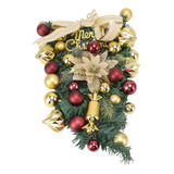 Corona Decorativa De Bolas De Navidad Invertida Para Colgar
