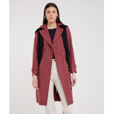 Chaqueta Mujer Patprimo Trench Rojo Poliester 30080467-99004