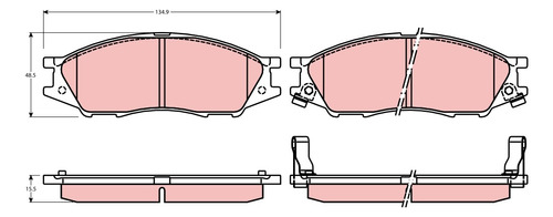  Pastilla Freno Delantera Nissan Almera 2006 2013 Foto 2