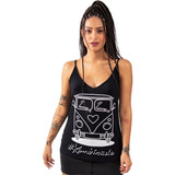 Blusa Feminina Estampada Decote V De Alça Costa Cavada Kombi