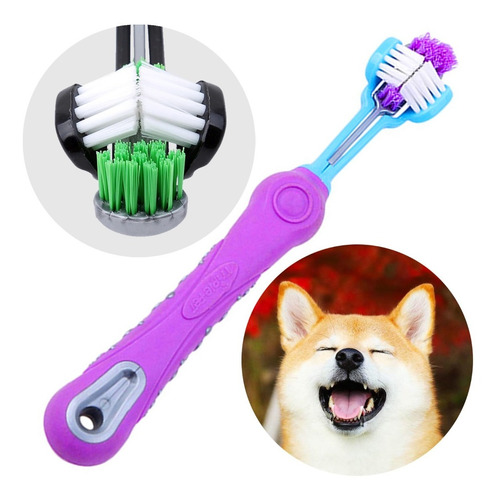 Cepillo 360 Para Mascota Perro Gato Dientes Dental Cerdas
