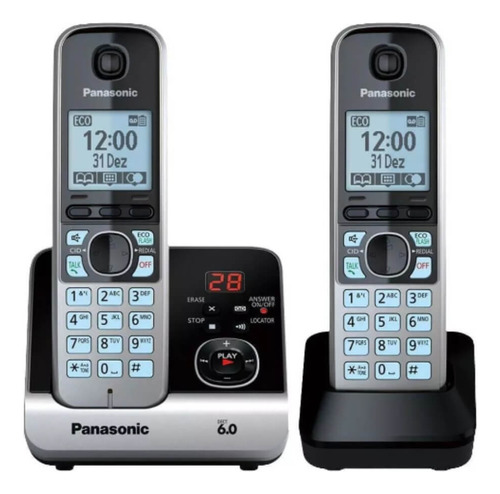 Telefone Sem Fio, Secretária Eletrônica +1 Ramal Panasonic