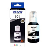 Botella Tinta Epson 504 Negro Original L4150 L4260 L6270 