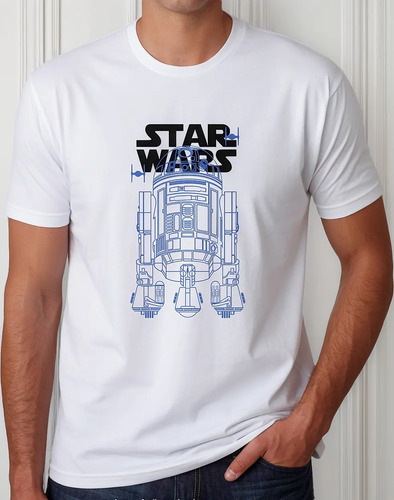 Playera Star Wars Skywalker Lineas Robot Droide R2-d2