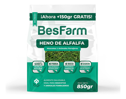 4 Heno De Alfalfa 1 Kg Besfarm