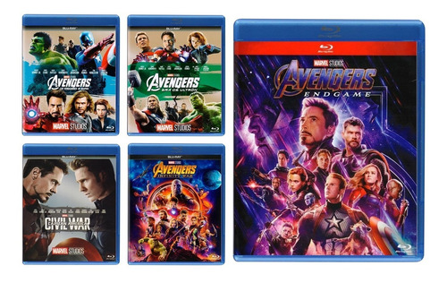 Avengers + Ultron + Infinity + Endgame + Civil War Blu-ray