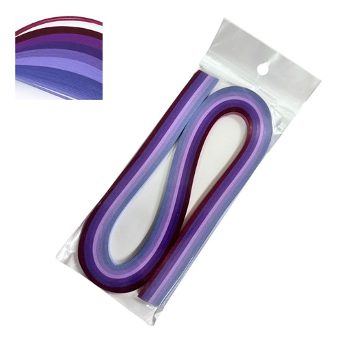 120 Tiras Papel Filigrana Morado Quilling Decorar Tarjeta