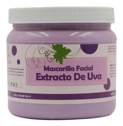 Mascarilla Facial De Uva Antioxidante Despigmentante 1 Kilo