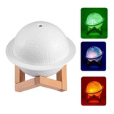 Humidificador Difusor Aromas Planeta Luces Led 