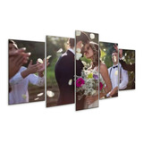 Quadro 5 Peças Personalizado Envie Sua Foto Imagem Grande