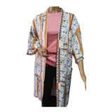 Kimono De Rayon Mangas Cortas Estampado T.u-tina