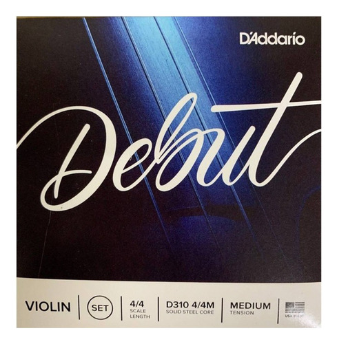 Encordado Violin Daddario D310 4/4m Debut Tension Media