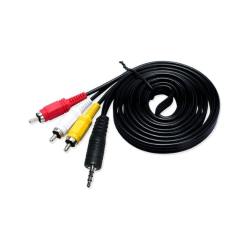 Cable 3 Rca A Auxiliar  3x1 Aux 3.5mm De Audio Y Video 1.5mt