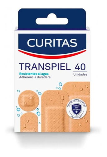 Pack 6u Curitas Transpiel Surtidas Resistentes Al Agua 40u