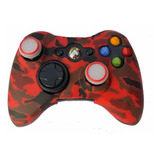 Funda Joystick Xbox 360 Camuflada New + 2 Cubregrips Pro Duo