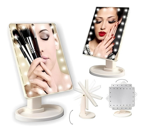 Espelho Camarim De Mesa P/maquiagem Com Luz Led Lindo