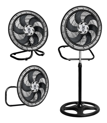 Ventilador 18 Pulgadas 3 En 1 Con 5 Aspas De Metal Pedestal 