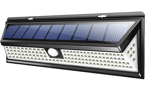 Foco Solar Sensor De Movimiento Aplique De Pared 190 Led 