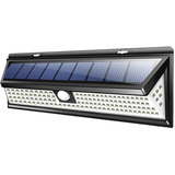 Foco Solar Sensor De Movimiento Aplique De Pared 190 Led 
