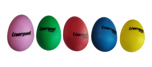 Kit 5 Ovinhos Chocalho Shaker Ganza Liverpool Egg Liegg-5