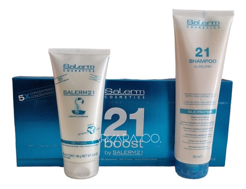 Salerm 21 Ampolletas Boost + Shampoo 300ml + Mask 200ml