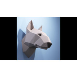 Bull Terrier Busto - Pared - Papercraft Papel Paper Pdf