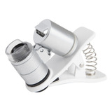Lupa Con Clip Microscopio Celular Universal Zoom 60x Led Uv