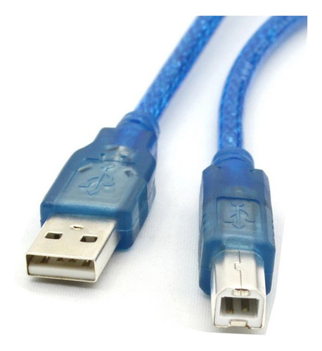 Cable Usb Impresora A-b Version 2.0 Largo 1.8mts + Velocidad