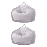 2x Sillón Hinchable Beanless De Blanco En Lugar De Silla